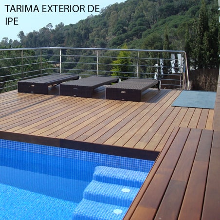 Tarima exterior en madera de IPE