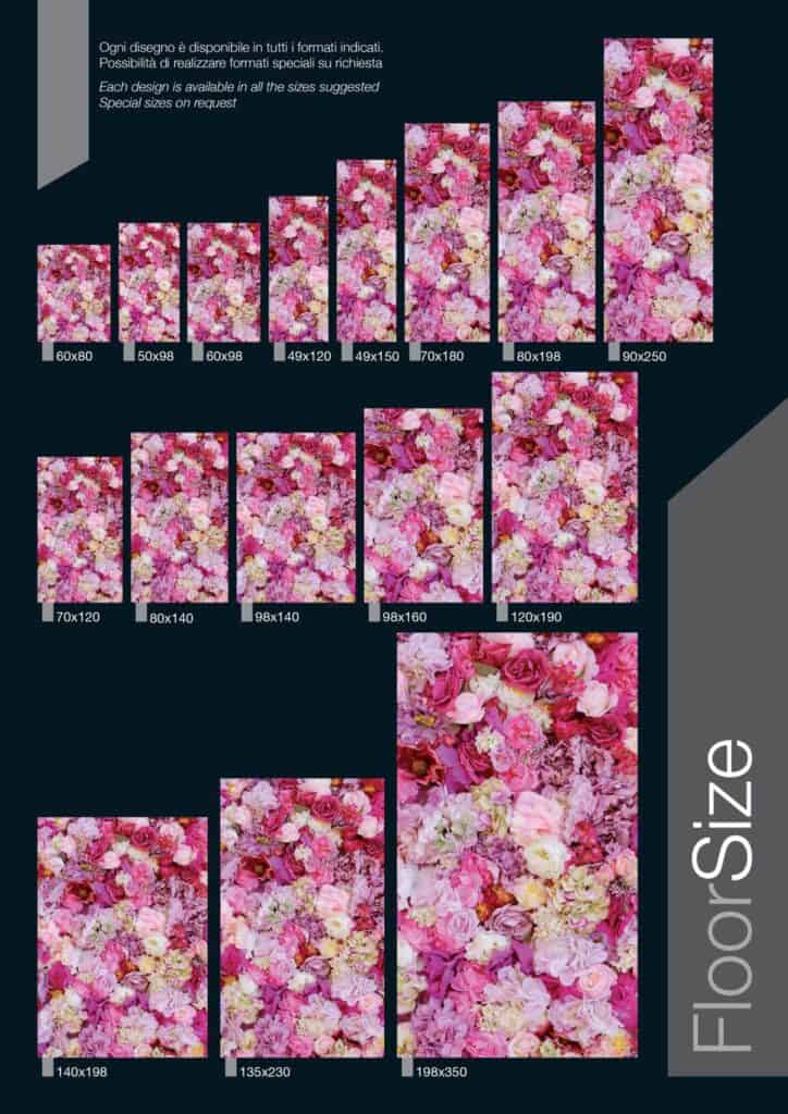 alfombra de vinilo diseño con flores